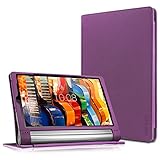 Lenovo Yoga Tab 3 Plus / Lenovo Yoga Tab 3 Pro 10 Case - Infiland Folio Premium PU Leather Stand Cover Fit for Lenovo Yoga Tab 3 Plus 10.1/ Lenovo Yoga Tab 3 Pro 10.1-Inch Tablet, Purple