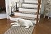 Tread Comfort Jardin Wool Inspired Bullnose Carpet Stair Tread with Adhesive Backing - Fontainebleau, by 27