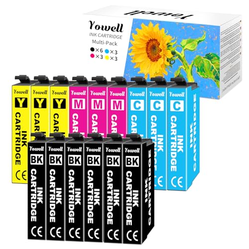 Yowell 6x Noir, 3x Cyan, 3x Magenta, 3x Jaune, 15 604XL Cartouches d'imprimante Compatibles avec les Cartouches 604XL pour Expression Home XP-3200 XP-3205 XP-4200 XP-4205 XP-2200 XP-2205
