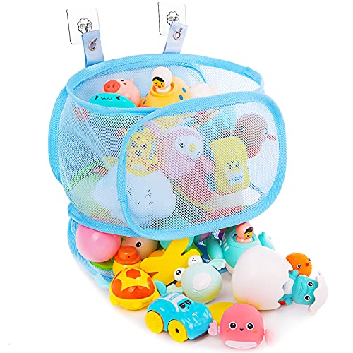 Bath Toy Organizer with Fixed Opening, Standing Bath Toy Holder, 4
