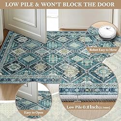 CAPALOCA 8x10 Area Rug Bohemian Rugs with Print