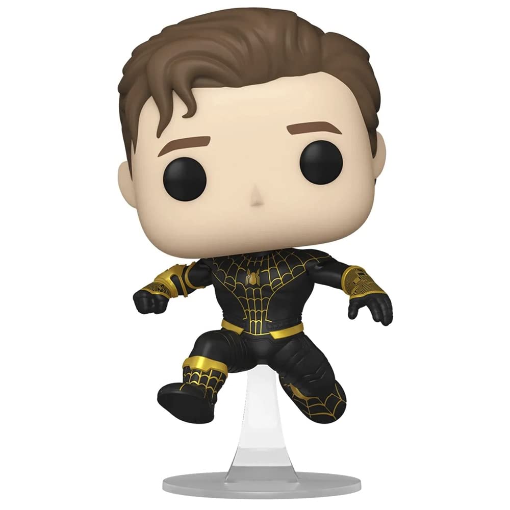 Funko Pop Marvel's Spiderman No Way Home: Spiderman (Black/Gold) (Unmasked) Figure (AAA Anime Exclusive) (65038)