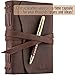 Leather Journal for Mens Womens - Leather Bound Journal - Genuine Brown Leather Travel Journal - Personalized Sketchbook - Refillable Soft Diary - Real Handmade Vintage Writing Notebook - Journal Set