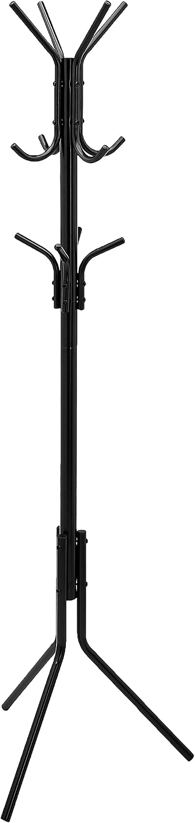Amazon Basics Metal Coat and Clothes Stand Rack Black 49.5 x 49.5 x 169 cm