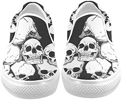 Men Canvas Shoes D-Story Custom Cool Skull Print Fashion Shoes Sneaker