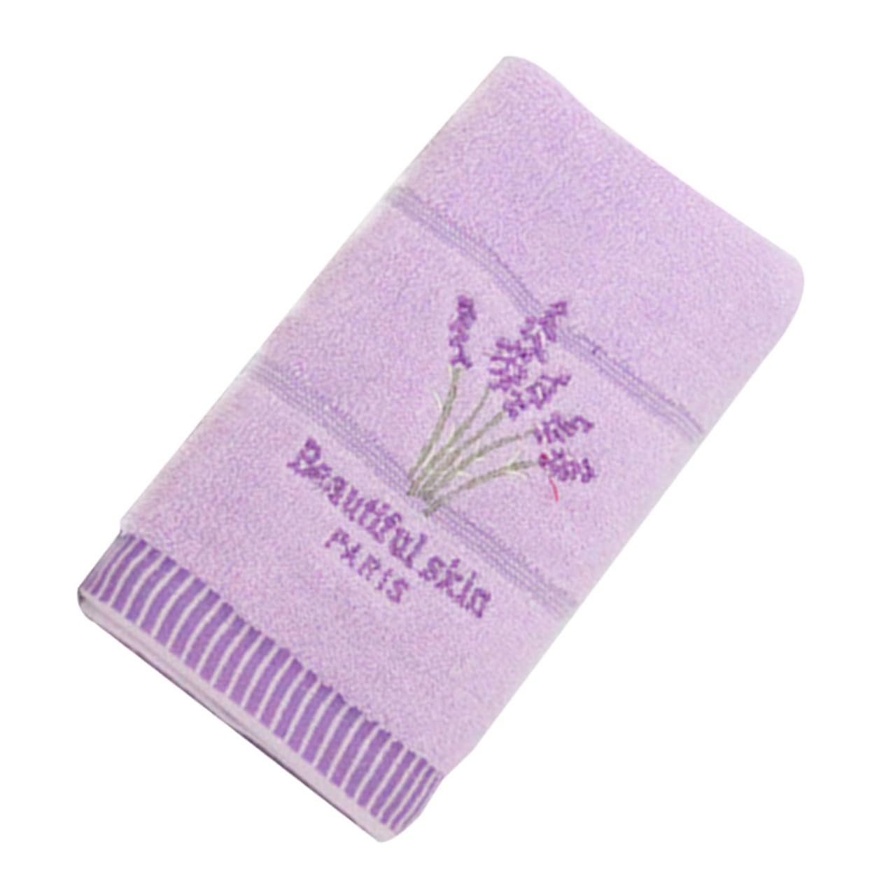 CAXUSD Thick Towels Thick Washcloths Lavender Embroidery Towel Violet Towels Hand Towels