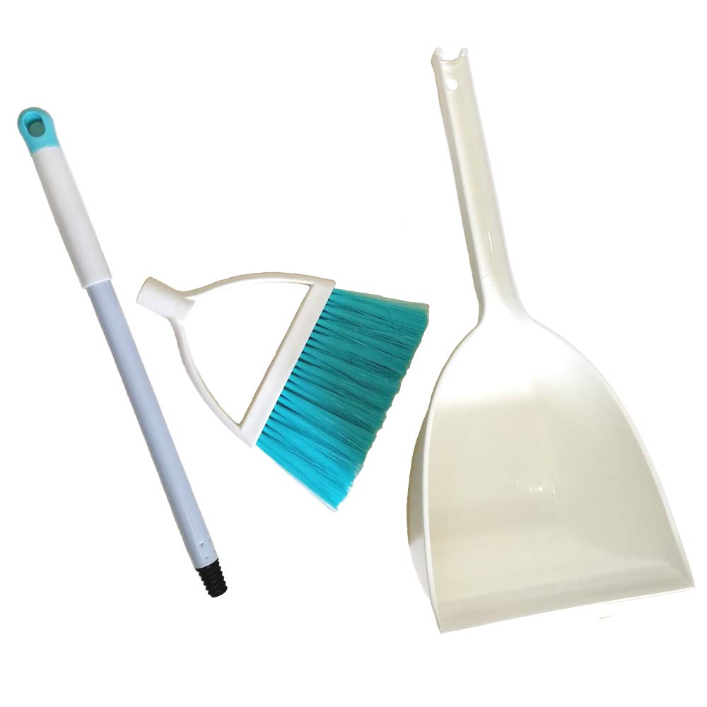 Qidiwin Mini Broom&Dustpan, Home&Kitchen Sweeping for Kids(White+Blue): Industrial & Scientific