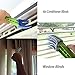 FO&OSOBEIT Window Blinds Cleaner Duster Brush - 5 Microfiber Sleeves Blinds Cleaner Tools for Window Blinds Air Conditioner Jalousie Duster(Green)