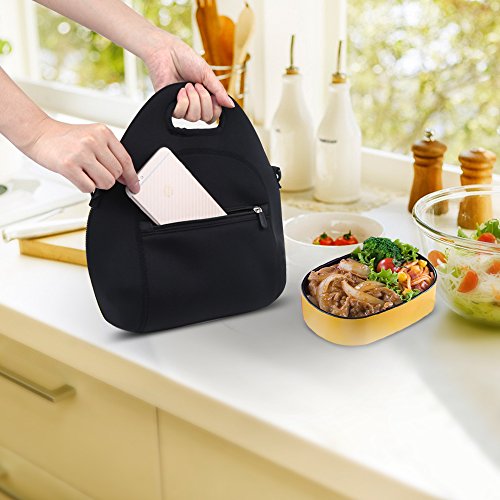 image for Neoprene Lunch Bag, Anyshock Insulated Lunch Tote Bento Box Organizer 