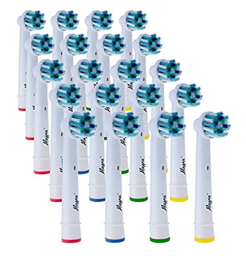 Cross Action Replacement Heads Compatible With Oral B Toothbrushes - More cleaning action in every stroke - Guaranteed A Whiter Smile!