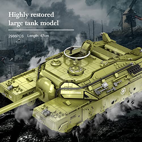 MISINI Panlos 628010 T28 Heavy Tank Building Kit, WWII Military Tank