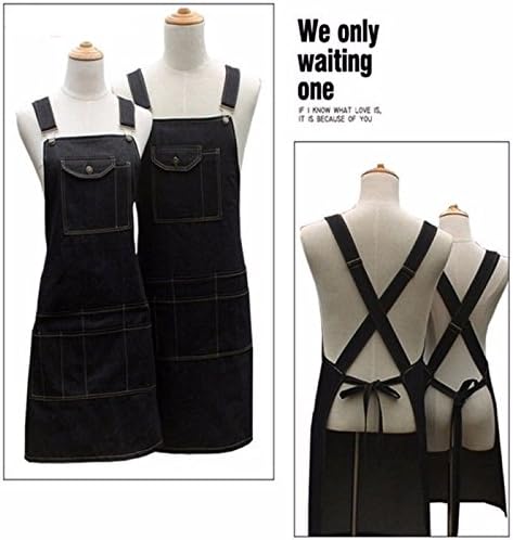 Denim Apron Chefs Cooking Work Gardening Fashion Unique Design With Easy To Wash And Comfortable Wear Great Item In Daily Life