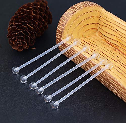 image for Jstyle 72Pcs 14G-20G Acrylic Body Piercing Lot Nose Ring Horseshoe Lip