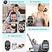 Luxsure Bluetooth Smart Watch with SIM Card Slot and Smart Health Watch Bracelet Smartwatch for Samsung HTC and Other Android Smartphones - Silver black band