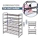 Simple Trending 2 Pack 3 Tier Stackable Shoe Rack, Expandable Adjustable Shoe Shelf Storage Organizer, Wire Grid, Bronze