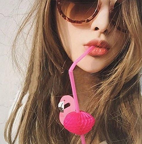 10PCS Wrapped Plastic Drinking Straws Flexible Drink Straw Disposable Color Party Bar