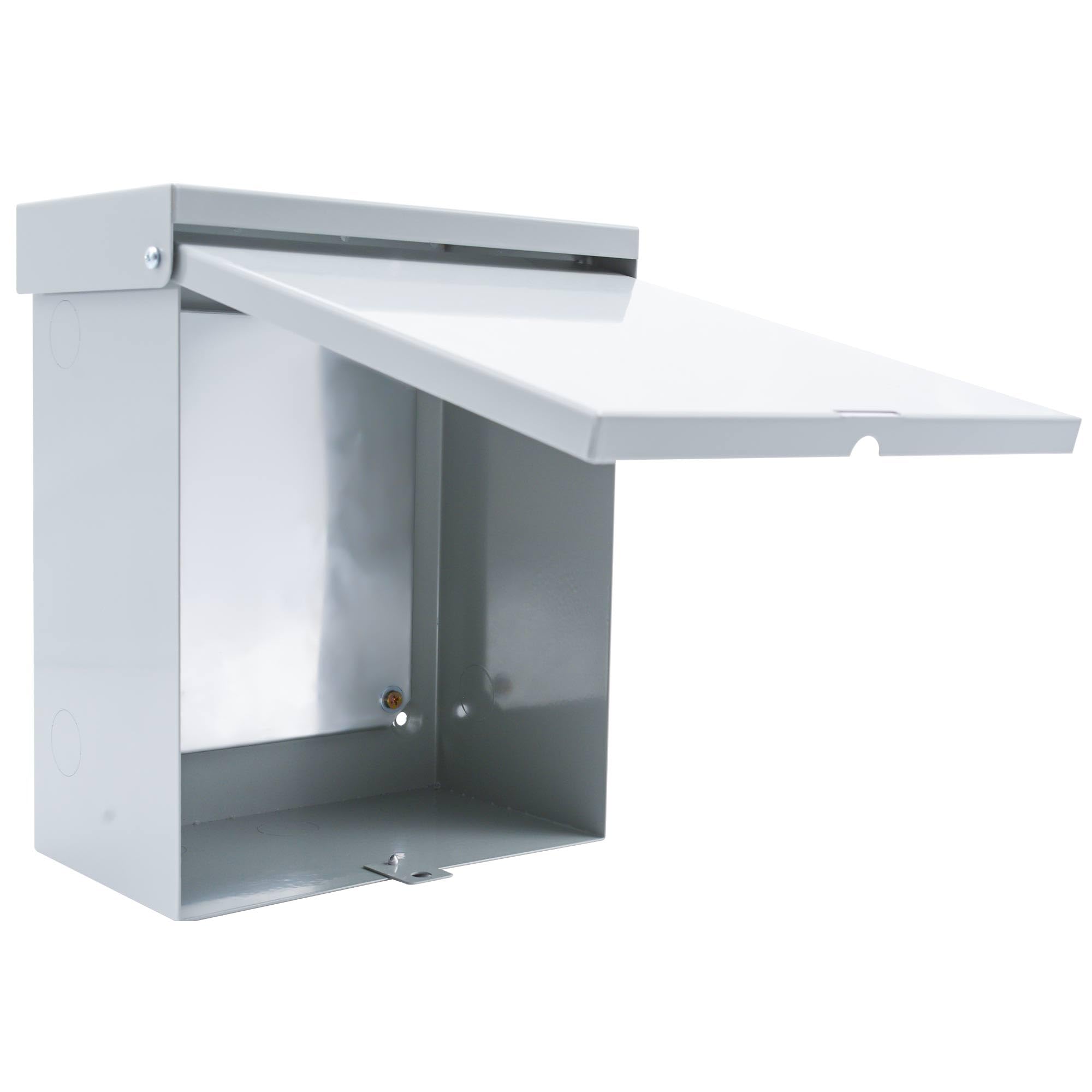 Photo 1 of Steel Outdoor Electrical Junction Box, 12 X 10 X 6'' Outdoor Electrical Box Waterproof with Mounting Plate, Wall Mounted Lockable Electrical Junction Box for Indoor/Outdoor