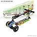 Allek Scooter, 3 Wheel Adjustable Height PU Flashing Wheels Kick Scooter for Kids with Patented Folding System Best Gifts for Children from 3 to 17 Year-Old (Crazy Hip-hop)