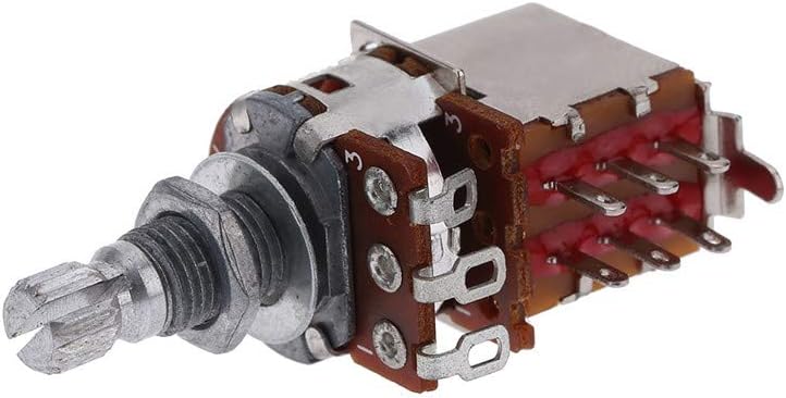 morebeauty Electric Guitar Push Pull Switch Volume Control Pot Potentiometer Split Shaft Pots B500K Knob Accessory - Quarkscm