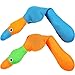 EXPAWLORER Floating Dog Water Pool Toys - 2 Pcs Squeaky Duck for Pet Training & Chewing, Blue, Orange, 20.5-Inch
