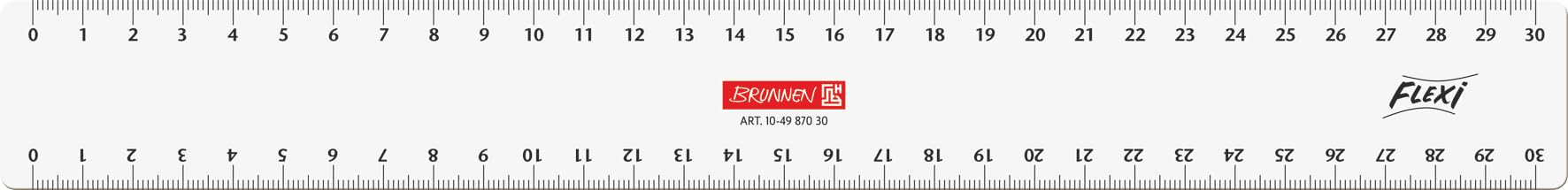 Brunnen Flexi Ruler Office, School, Ruler 30 cm Transparent