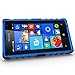 Microsoft Nokia Lumia 435 Case Cover Accessories - Tough Rugged Dual Layer Protective Case with Kickstand for Microsoft Nokia Lumia 435 - Blue