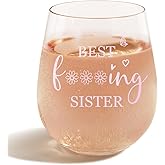 Best Friend Birthday Gifts for Women – Funny Wine Glass 15oz, Crystal Glass, Dishwasher Safe, Scratch Resistant,Sister Gift - Unique Birthday Gifts for Sister, Valentine's Day gifts
