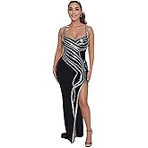 Nagfar Women Rhinestone and Sequin Birthday Party Sexy Club Night Out Holiday New Years Formal Dress