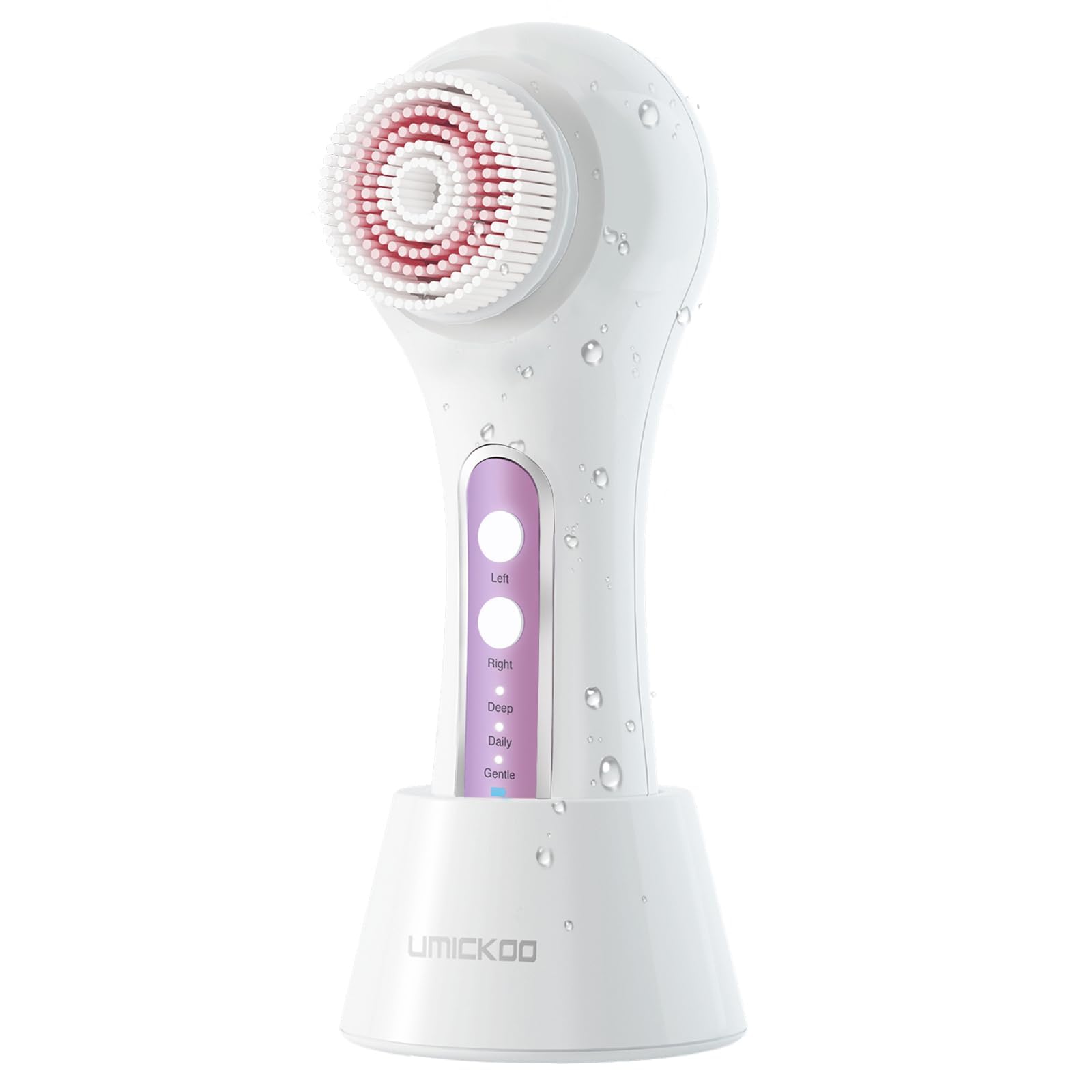 Photo 1 of *** FACTORY SEAL*** UMICKOO Electric Facial Cleansing Brush, 2-Way Rotating Face Scrubber with 3 Modes, Rechargeable, 5 Brush Heads, IPX7 Waterproof, Deep Pore Cleaning for All Skin Types