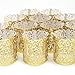 Frux Home and Yard FLAMELESS TEA LIGHT SET 24 Flickering LED Battery Tealight Candles With Gold Decorative Votive Wraps Included