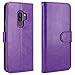 LK Case for Galaxy S9 Plus, [Wrist Strap] Luxury PU Leather Wallet Flip Protective Case Cover with Card Slots and Stand for Samsung Galaxy S9 Plus (Purple)