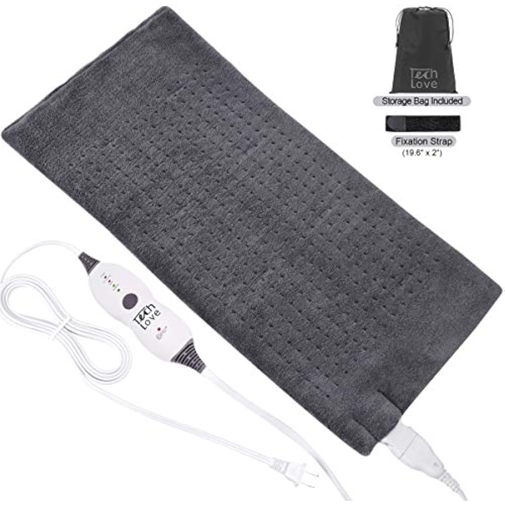Tech Love XLarge Heating Pad With Fixation Strap For Neck Shoulder And