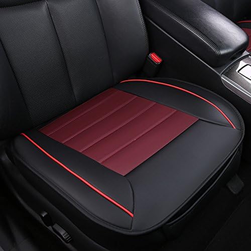 HONCENMAX Luxury Car seat Cover Cushion Pad Mat Protector for Auto Supplies for Sedan Hatchback SUV PU leather - Without Backrest - 1 Pack Front Seat Cover