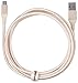 Amazon Basics Double Braided Nylon Micro USB to USB-A Cable, 6 Feet, Gold