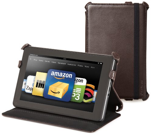 Kindle Fire Genuine Leather Cover by Marware, Brown (will not fit HD or HDX models)