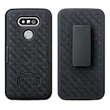 LG V20 Case, Black Swivel Slim Belt Clip Holster Armor Protective Case, Defender Cover with Swivel Locking Belt Clip [Kickstand Feature] for LG V20 (Holster Shell Combo) - Black
