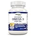 Nutriza Advanced Omega 3 Fish Oil, High Potency, EPA/DHA Softgel Capsules, Concentrated Fish Oil Supplement; 1-Capsule Dose Contains 1000mg of Omega 3 Fatty Acids, Made in USA in GMP Certified Facility, Odorless, Enteric Coated