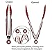 Kitchen Tongs, Set of 3-7, 9, 12 Inch Heavy Duty, Non-stick Silicone, Stainless Steel Locking Kitchen Tongs for Barbeque, Cooking or Grilling