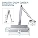 Dakason Automatic Door Closer Grade 3 Size 3 for Residential and Light Commercial Use, Adjustable Spring Hydraulic Door Closer Hinge for Middle Weight Door