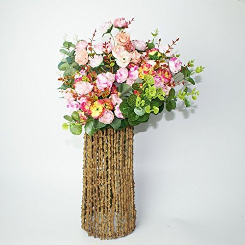 Imaly Decor Pure handmade basket Wicker rattan vases pots home decoration decorations flower arrangement flower basket Brown Ellipse