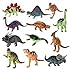 Large Dynamite Dinosaurs - 6" To 8" - Pack Of 12 – Assorted Styles And Colors Dinosaur Figures Playset - For Kids Great Party Favors, Bag Stuffers, Fun, Toy, Gift, Prize, Piñata Fillers - By Kidsco