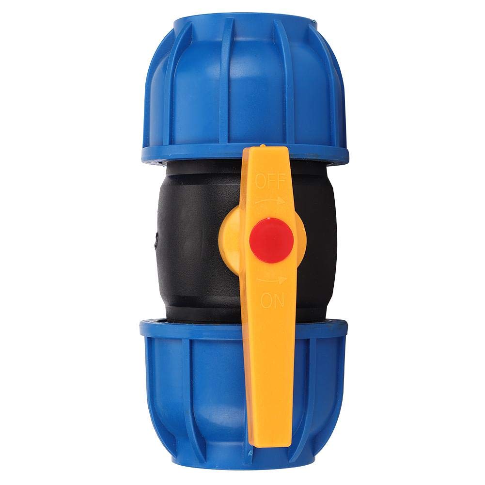 PE Pipe Connector Ball Valve 63mm Water Pipe Connector Valve Ball Valve, Durable Wear-Resistant Water Connector Valve, for Water Pipe Fittings Connection