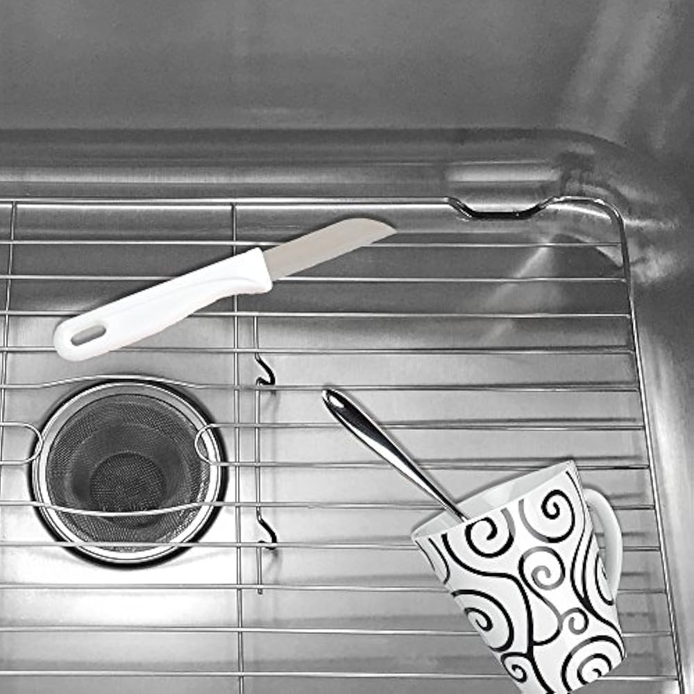 1424.8 Dish Racks Extra Large Sink Protector Grid, Stainless Steel Home