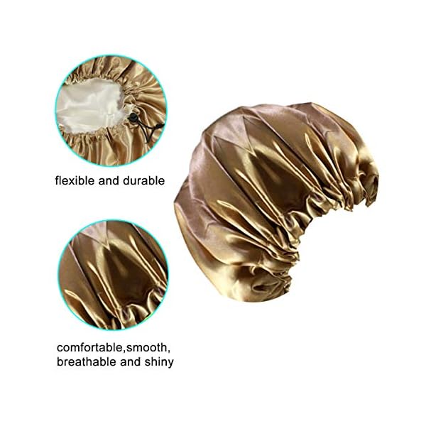 Rexiaoo-Sleep-Caps-Satin-Night-Sleep-Cap-Adjustable-Soft-Sleeping-Head-Cover-Bonnet-Hair-Loss-Cap-Salon-Bonnet-for-Women-and-Girls-2-Pack Sleep Caps, Satin Night Sleep Cap Adjustable Soft Sleeping Head Cover Bonnet Hair Loss Cap Salon Bonnet for Women and…