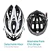 EASECAMP Adjustable Lightweight Bike Helmet for Adult Men and Women with Detachable Liner (Black)
