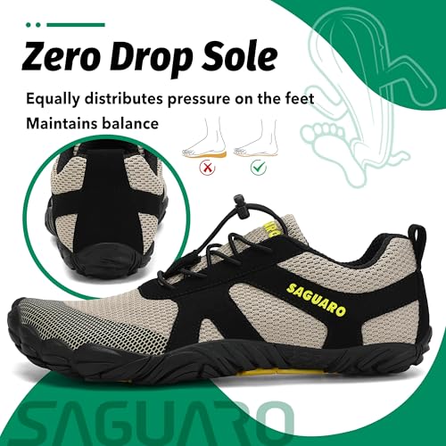 SAGUARO Versatile Minimalist Lightweight Flexible Outdoor Indoor Shoes – Gym Asphalt Beach Mountain, Unisex-Adult
