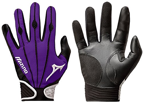 purple batting gloves