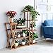 Multipurpose Wooden Plant Flower Stand Rack with Palings Cross Constructure 7 Tiers Garden Planter Shelf Holder Indoorthumb 3