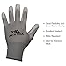 ACKTRA Ultra-Thin PU Safety WORK GLOVES 12 Pairs, WG002 Black/Black, Small