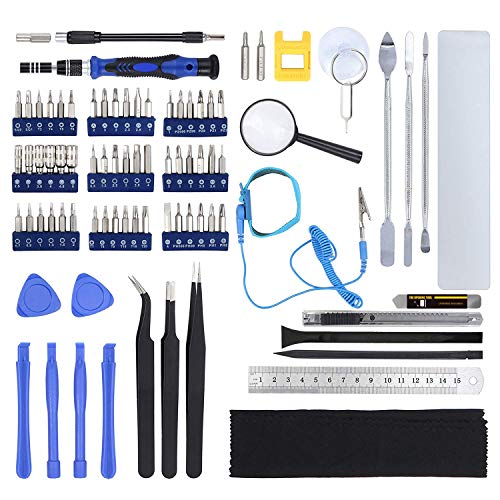 84 in 1 Repair Tools Kit with Magnetic Driver Kit, Apsung Professional Electronics Precision Screwdriver Set with Portable Bag for Repair Computer, Cell Phone, PC, iPhone, MacBook, Laptop etc